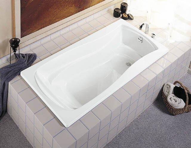 Kohler K-1242-0 Mariposa 5 Foot Drop In Soaking Tub with Reversible Drain - White