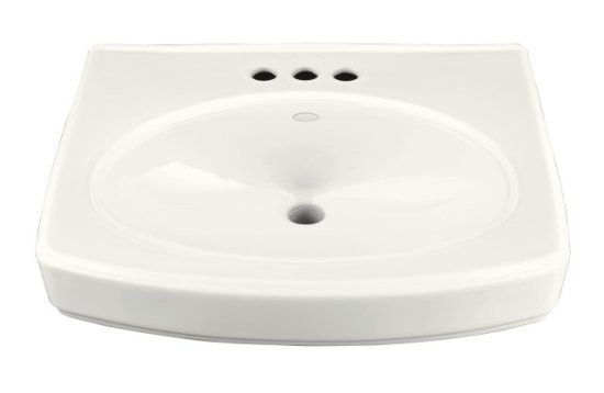 Kohler K-2028-1-0 Pinoir Lavatory Basin With Single-Hole Faucet Drilling - White