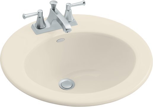 Kohler K-2917-1-47 Radiant Self-Rimming Lavatory - Almond (Faucet Not Included)