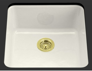 Kohler K-6587-0 Iron/Tones Self-Rimming/Undercounter Kitchen Sink - White