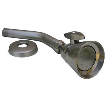 Lasco 82311SN Shower Head Arm and Flange - Satin Nickel