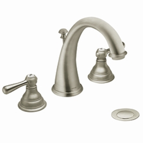 Moen T6125BN Kingsley Two-Handle Widespread Lavatory Faucet Trim - Brushed Nickel