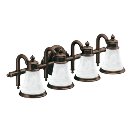 Moen YB9864ORB Waterhill 4 Light Bathroom Fixture - Oil Rubbed Bronze