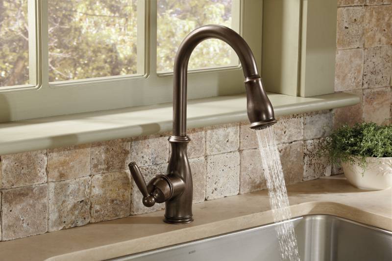 Moen 7185ORB Brantford One-Handle High Arc Pulldown Kitchen Faucet