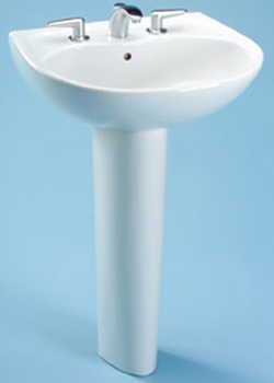 Toto LPT241.8G-01 Supreme Pedestal Lavatory - Cotton White