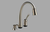 Delta 980T-SSSD-DST Pilar Single Handle Pull-Down Kitchen Faucet with Soap Dispenser